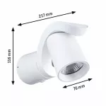 PAULMANN Oprawa elewacyjna CUFF LED 10W 700lm 3000K IP44 230V biały aluminium