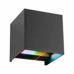 PAULMANN Oprawa elewacyjna CYBO LED SH Zigbee 2x2.5W 2700K 2x155lm IP44 100x100mm 230V antracyt / aluminium