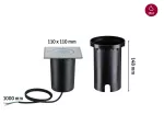 PAULMANN Oprawa dogruntowa FLOOR LED SH Zigbee 5W 2700-6500K IP67 kwadratowa 230V stal szlachetna / aluminium