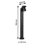 PAULMANN Oprawa ogrodowa CUFF LED 10W 700lm 3000K IP44 230V antracyt aluminium