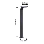 PAULMANN Oprawa ogrodowa ZENERA LED 10W 700lm 2200-3000K IP44 230V antracyt metal
