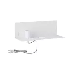 PAULMANN Oprawa ścienna DEVARA E27 max.1x40W USB C 230V biały mat /metal