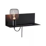 PAULMANN Oprawa ścienna DEVARA E27 max.1x40W USB C 230V czarny mat /metal