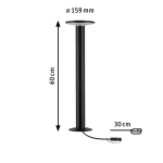 PAULMANN Oprawa ogrodowa Plug & Shine PLATE 600mm 7W 380lm 2200K IP44 24V antracyt / metal