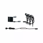 PAULMANN Reflektor ogrodowy Plug & Shine STING LED 3x 6.3W 2200K IP67 24V antracyt/ aluminium