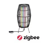 PAULMANN Oprawa ogrodowa Plug & Shine KOSZ BOHO 400mm SH Zigbee 3.2W RGBW IP44 24V czarny / matal