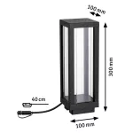 PAULMANN Oprawa ogrodowa Plug & Shine LATARNIA SH Zigbee 2W RGBW DIM IP44 24V antracyt / aluminium