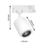 PAULMANN Reflektor na szynoprzewód ProRail3 KRATOS 18.5W 50st. 4000K 230V biały / metal