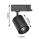 PAULMANN Reflektor na szynoprzewód ProRail3 KRATOS 25W 36st. 4000K 230V czarny / metal