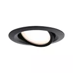 PAULMANN Oprawa do wbudowania NOVA LED PLUS DIM wychylna 6W 470lm 93mm 2700K IP65 230V czarny matowy