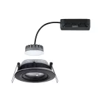 PAULMANN Oprawa do wbudowania NOVA LED PLUS DIM wychylna 6W 470lm 93mm 2700K IP65 230V czarny matowy