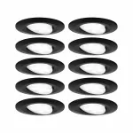 PAULMANN Zestaw opraw do wbudowania CALLA LED 10X6W 500lm okrągła wychylna 4000K IP65 230V czarny matowy