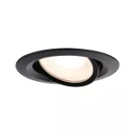 PAULMANN Oprawa do wbudowania NOVA LED PLUS DIM wychylna GU10 max.35W 93mm IP65 230V czarny matowy / aluminum