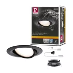 PAULMANN Oprawa do wbudowania NOVA LED PLUS DIM wychylna GU10 max.35W 93mm IP65 230V czarny matowy / aluminum