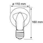 PAULMANN Źródło światła LED METALLIC GLOW GLOB czarny Spiral E27 4,2W 200lm 1800K 230V