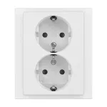 202 EUJB-84 SCHUKO double socket outlet, full cover