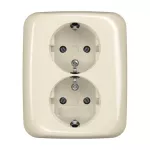 202 EUJ-212 SCHUKO double socket outlet, full cover