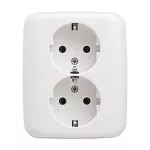 202 EUJ-214 SCHUKO double socket outlet, full cover