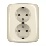 202 EUJB-212 SCHUKO double socket outlet, full cover
