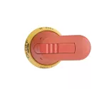 OHY65J6E011 Rączka żółto-czerwona IP65, długość 65mm, na wałek 6mm, oznaczenie: I-0-II, blokada kłódkowa w pozycji 0, blokada otwarcia