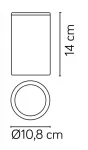 SU-MA plafon zewnętrzny Adela GU10 ciemny popiel IP54 7004 DG