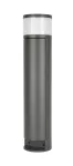 SU-MA lampa stojąca zewnętrzna Elborn G9 ciemny popiel 46,5cm IP54 2xgniazdo 230V EL3113