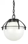 SU-MA lampa wisząca zewnętrzna kule z koszykiem 200 E27 czarny/patyna IP43 K 1018/1/KPO OP