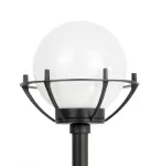 SU-MA lampa stojąca zewnętrzna kule z koszykiem 200 E27 czarny/patyna IP43 K 5002/2/KPO OP
