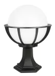 SU-MA lampa stojąca zewnętrzna kule z koszykiem 250 E27 czarny/patyna IP43 K 4011/1/KPO 250 OP