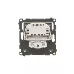 SIMON 55 WMDW-001112-116 Gniazdo wtyczkowe z zintegrowaną ładowarką 2xUSB A (moduł), 2.1 A, 5 V DC, 230 V; Grafitowy mat *Wycofany z oferty - do wyczerpania zapasów magazynowych