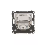 SIMON 55 WMDW-001112-143 Gniazdo wtyczkowe z zintegrowaną ładowarką 2xUSB A (moduł), 2.1 A, 5 V DC, 230 V; Aluminium mat *Wycofany z oferty - do wyczerpania zapasów magazynowych