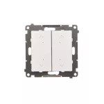 SIMON 55 WMDL-TEZ2-143 Łącznik/przycisk roletowy podwójny, elektroniczny (moduł); Aluminium mat