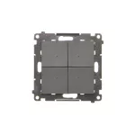 SIMON 55 WMDL-TEW4-149 Łącznik elektroniczny 4-krotny z funkcją przycisku lub łącznika czasowego, do sterownia niezależnie 4 obwodami, 230 V (moduł); Czarny mat