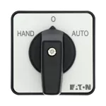 T0-1-15431/E Przełącznik zasilania, Styki: 2, 20 A, tabliczka: HAND-0-AUTO, 45 °, bez samopowrotu, montaż natablicowy, pokrętło czarne bez możliwości blokady
