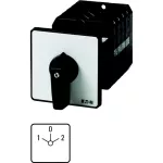 T5-3-8212/Z Przełącznik zasilania, Styki: 6, 100 A, tabliczka: 1-0-2, 60 °, bez samopowrotu, montaż rozłączny, pokrętło czarne bez możliwości blokady
