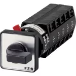 TM-5-8281/EZ Przełącznik krokowy, Styki: 9, 10 A, tabliczka: 0-3, 45 °, 3 kroki, 45°, bez samopowrotu, montaż natablicowy 22,3 mm, pokrętło czarne bez możliwości blokady
