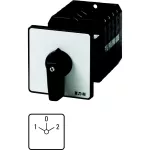 T5-4-8213/Z Przełącznik zasilania, Styki: 8, 100 A, tabliczka: 1-0-2, 60 °, bez samopowrotu, montaż rozłączny, pokrętło czarne bez możliwości blokady