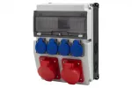 Rozdzielnica CAJA 12M BICOLOR - gniazda 16A 5p, 32A 5p, 4x230V IP44