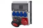 Rozdzielnica CAJA 12M BICOLOR - gniazda 16A 5p, 63A 5p, 4x230V IP44