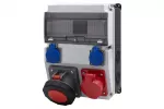 Rozdzielnica CAJA 12M BICOLOR - gniazda 32A 5p, 63A 5p, 2x230V IP44