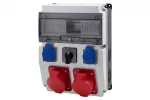 Rozdzielnica CAJA 12M BICOLOR - gniazda 2x32A 5p, 2x230V, 0/1(32A) IP44