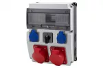 Rozdzielnica CAJA 12M BICOLOR - gniazda 2x32A 5p, 2x230V, L/P(32A) IP44