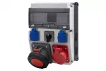 Rozdzielnica CAJA 12M BICOLOR - gniazda 16A 5p, 63A 5p, 2x230V, L/P(63A) IP44