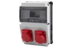 Rozdzielnica LAGO 10M BICOLOR - gniazda 2x32A 5p IP44