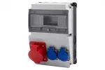 Rozdzielnica LAGO 10M BICOLOR - gniazda 32A 5p, 2x230V IP44
