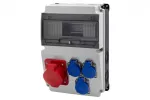 Rozdzielnica LAGO 10M BICOLOR - gniazda 32A 5p, 3x230V IP44