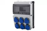 Rozdzielnica LAGO 10M BICOLOR - gniazda 6x230V IP44