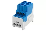 Blok rozdzielczy DBR 100A 2x25 / 6x10 niebieski