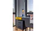 LAMPKA BIURKOWA MOUSE, 5495, max.250V, 50/60Hz, 1*E27, max.25 W,   śr.8 cm, IP20, GRANATOWO/ŻÓŁTY