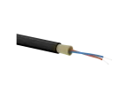Kabel światłowodowy OS2 abonencki FTTx okrągły SM 1J 9/125 LSOH czarny ALANTEC